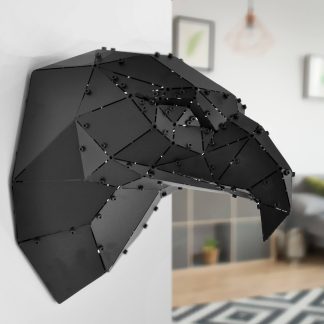 3D Geometrik Metal Kartal Kafası Duvar Dekoru