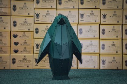 3D Geometrik Metal Large Penguen Heykeli